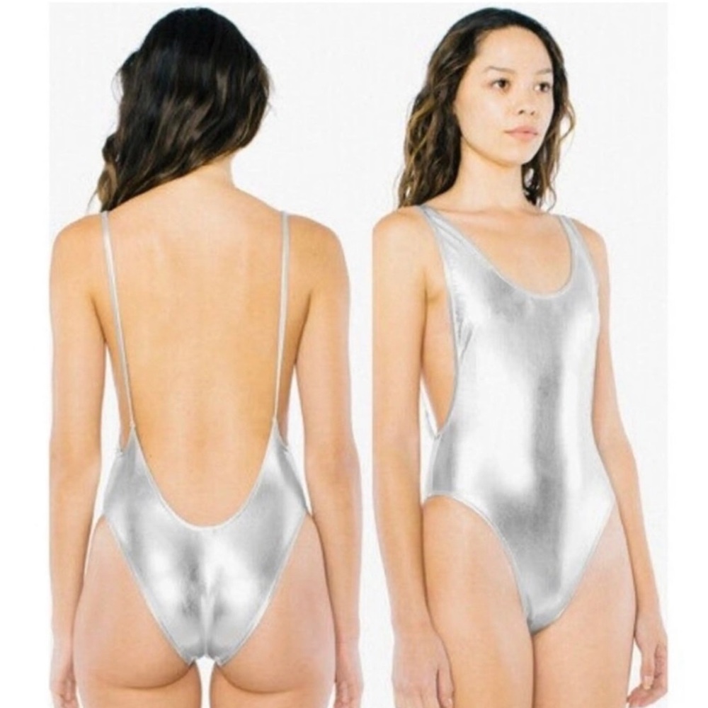 NWOT 🆕 AMERICAN APPAREL Silver Metallic One Piece